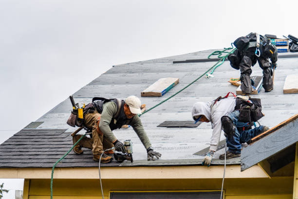 Professional Gutter Installation technician working in Wingina, VA
